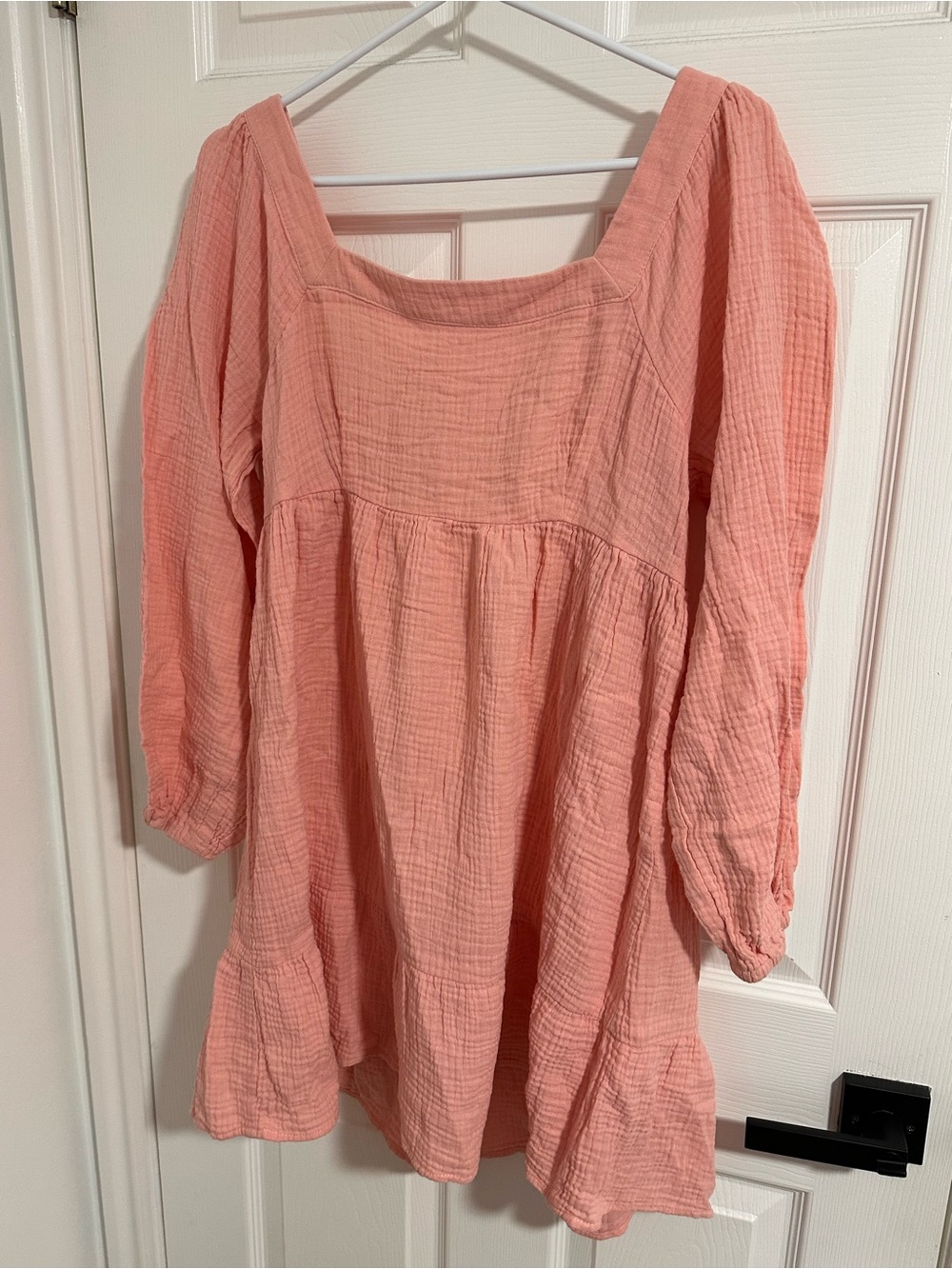 Long sleeve pink midi dress size L